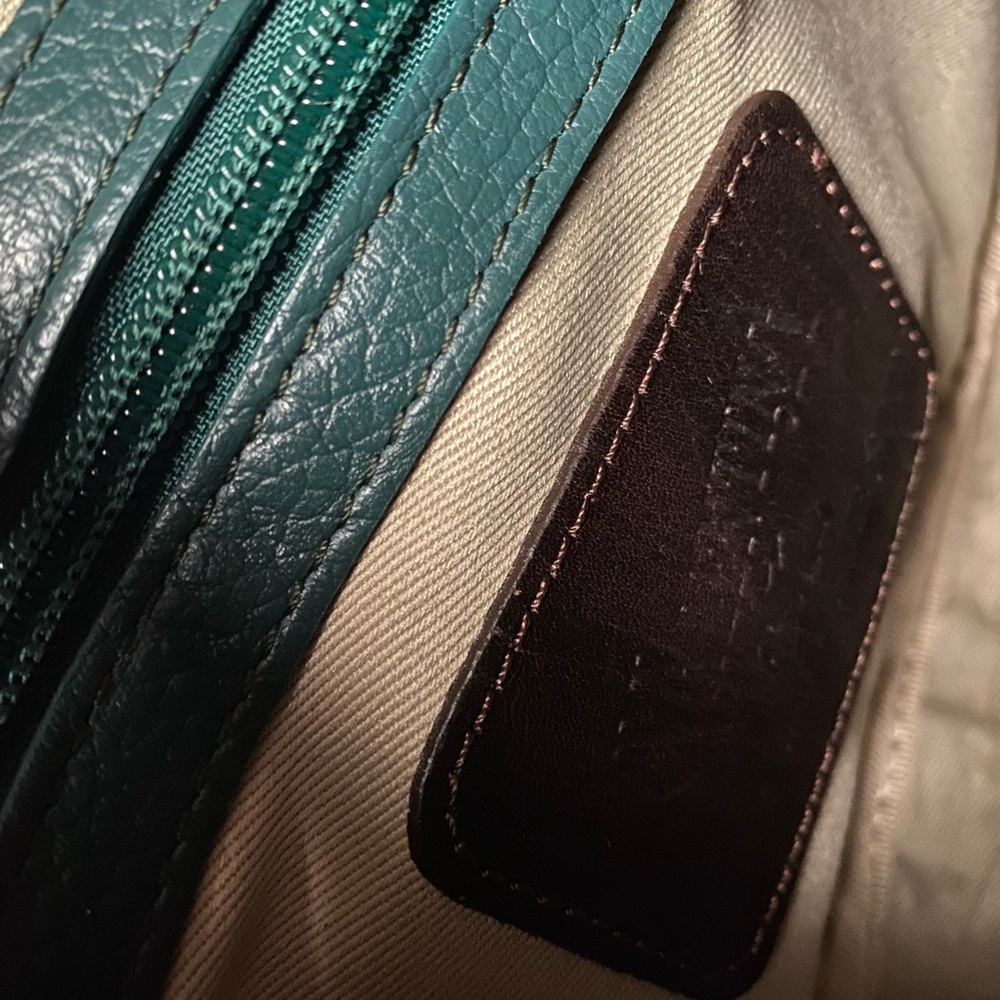 Most comfortable Teal and Black/dark Brown Leather Crossbody Bag - Picture 6 of 7